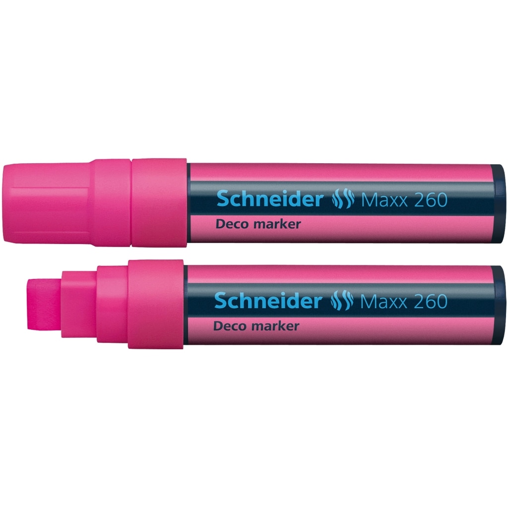 Marker cu creta lichida Deco Schneider 260, 5-15 mm, Roz