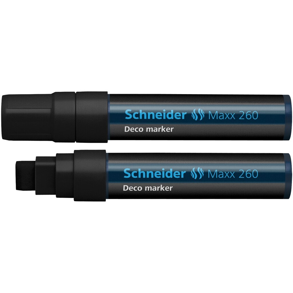 Marker cu creta lichida Deco Schneider 260, 5-15 mm, Negru