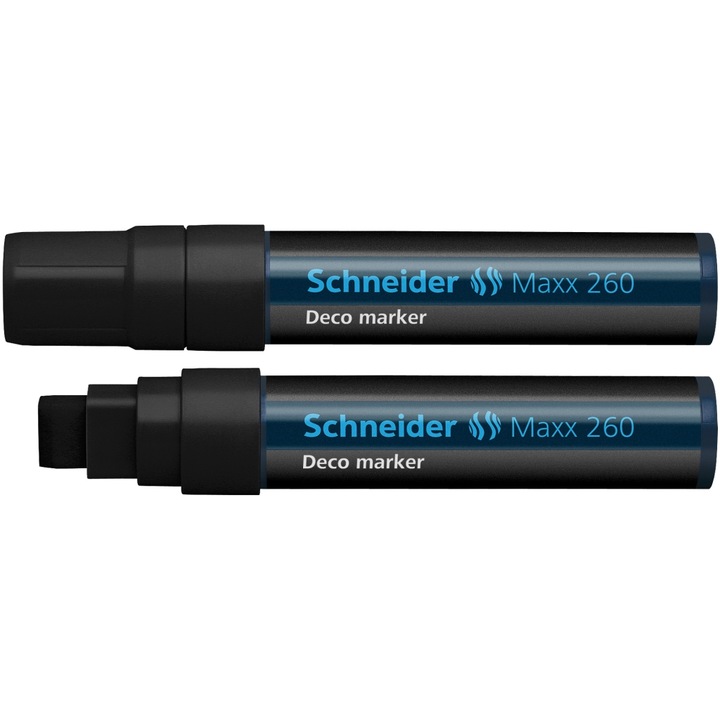 Маркер с течен тебешир Deco Schneider 260, 5-15 мм, Черен
