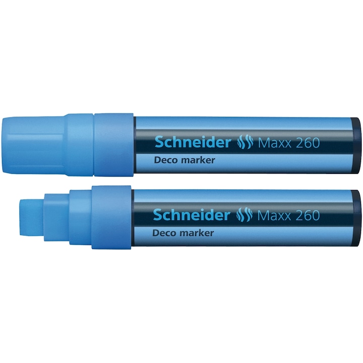 Marker cu creta lichida Deco Schneider 260, 5-15 mm, Albastru