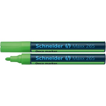 Marker cu creta lichida Deco Schneider 265, 1-3 mm, Verde