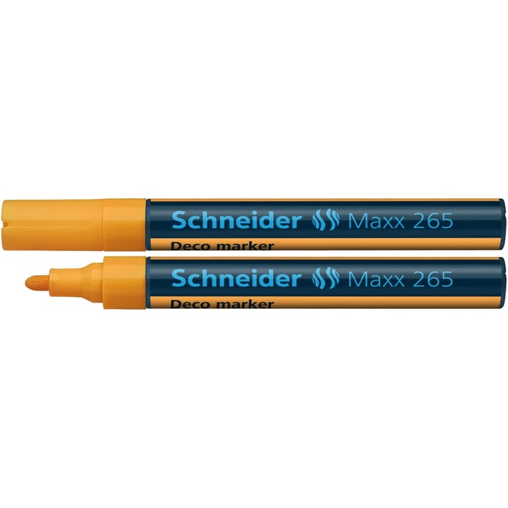Маркер с течен тебешир Deco Schneider 265, 1-3 мм, Оранжев