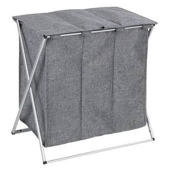 Cos pentru rufe TRIO TOP, gri, 3 compartimente, WENKO Cos pentru rufe TRIO TOP, gri, 3 compartimente, WENKO
