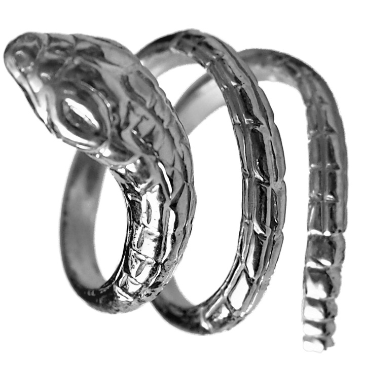 Сребърен регулируем пръстен Змия, навита на пръста 8134800 Dras