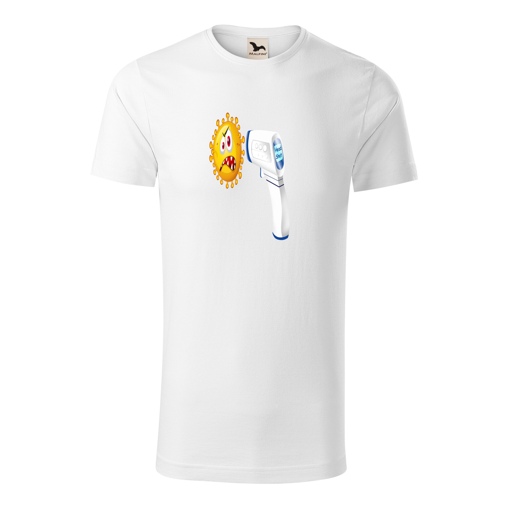 Tricou barbati clasic, Malfini, Headshot, Alb, 2XL