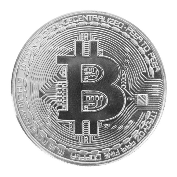 Bitcoin gyűjthető érme, ezüst