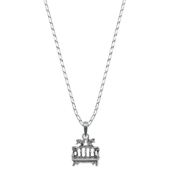 Lantisor argint personalizat pandantiv Bancuta porumbei 6978FIG01395 Dras 4005, Argintiu