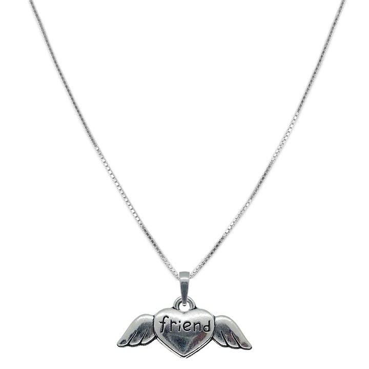 Lantisor argint personalizat pandantiv Inima friend 9559VEN570 Dras 4406, Argintiu