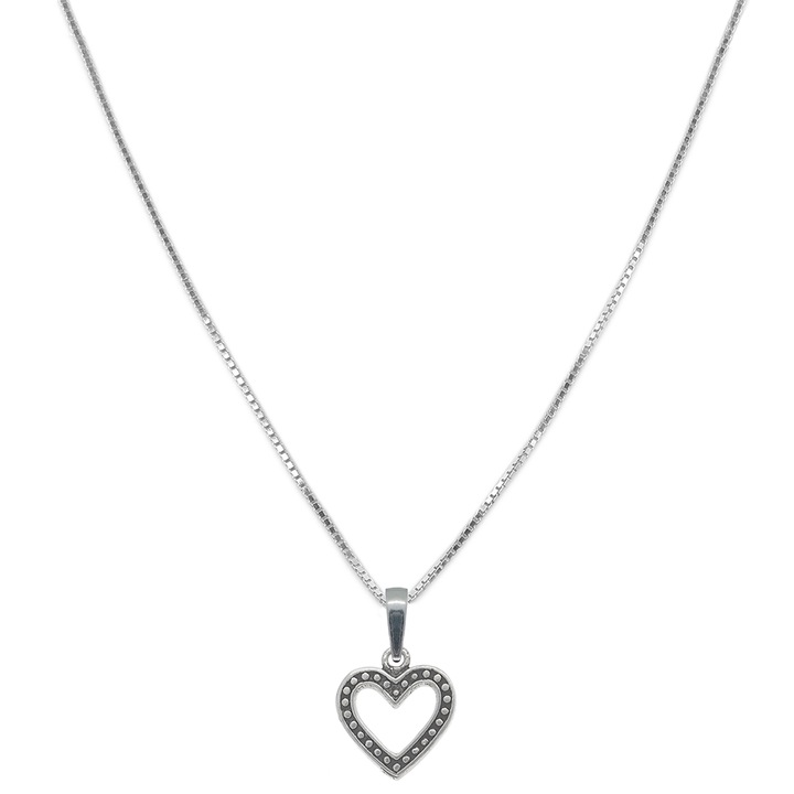 Lantisor argint personalizat pandantiv Inimioara 9565VEN380 Dras 4466, Argintiu