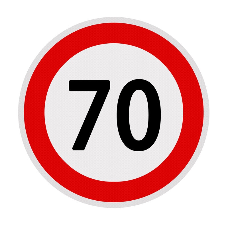 Autocolant limita viteza - 70 fi21