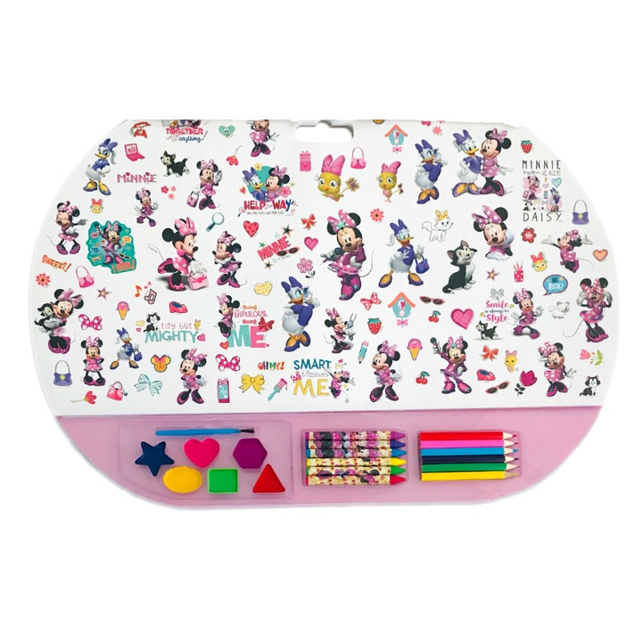 Set pentru desen 5 in 1 - Disney Minnie Mouse, Pink life