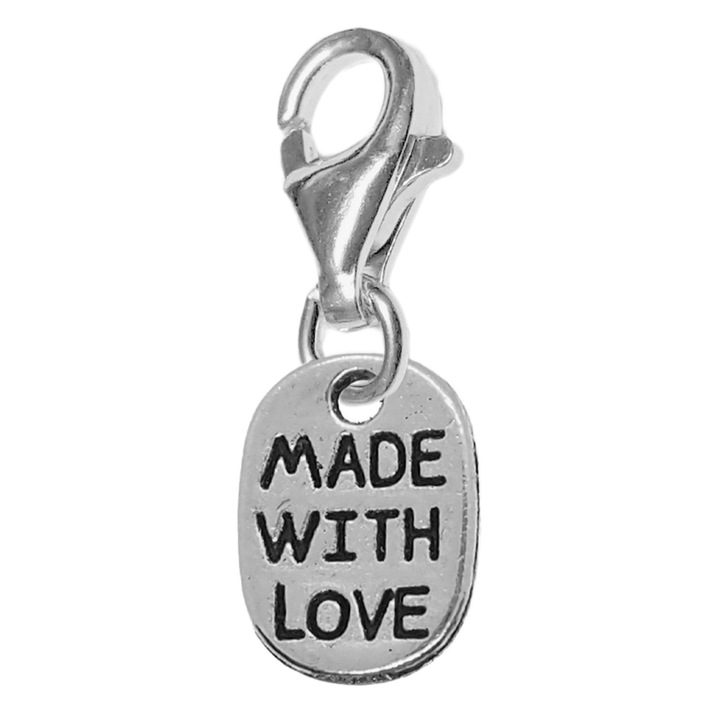 Pandantiv argint carabina Placuta made with love 9598160 Dras