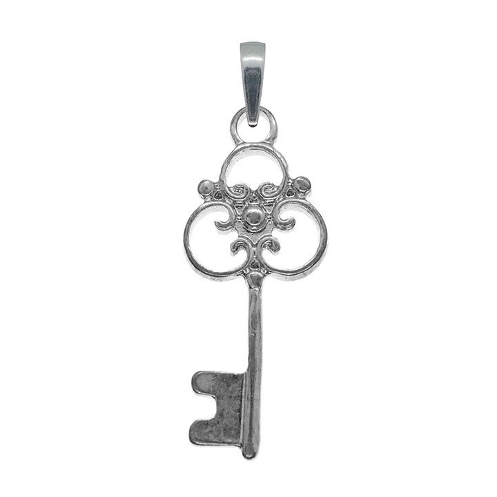 Сребърна висулка с форма на ключ 9599195 Dras