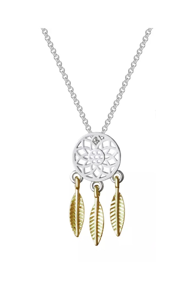 Colier Philip Jones Dream Catcher Argintiu-Auriu