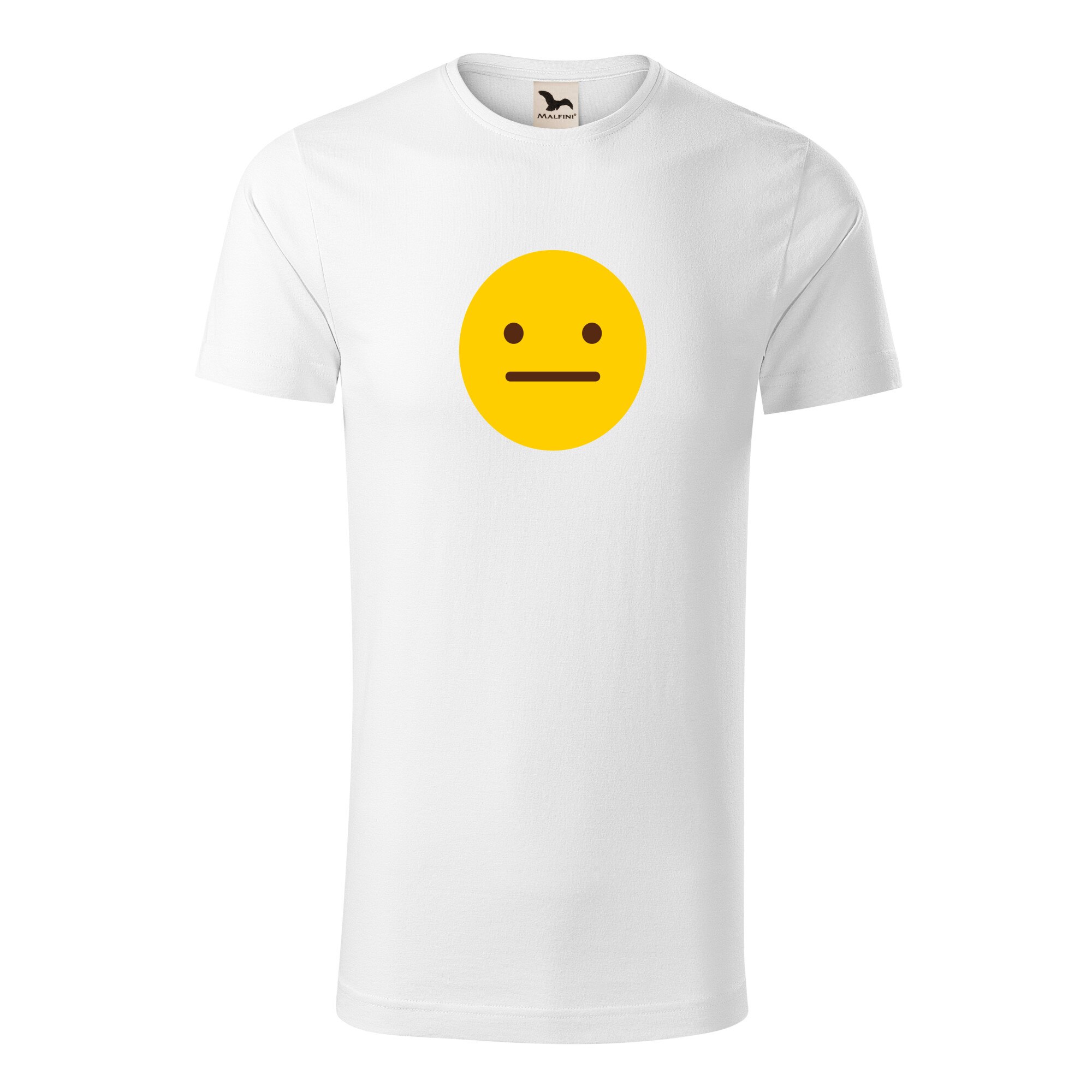 Tricou barbati clasic, Malfini, Emoji Poker Face, Alb, 2XL