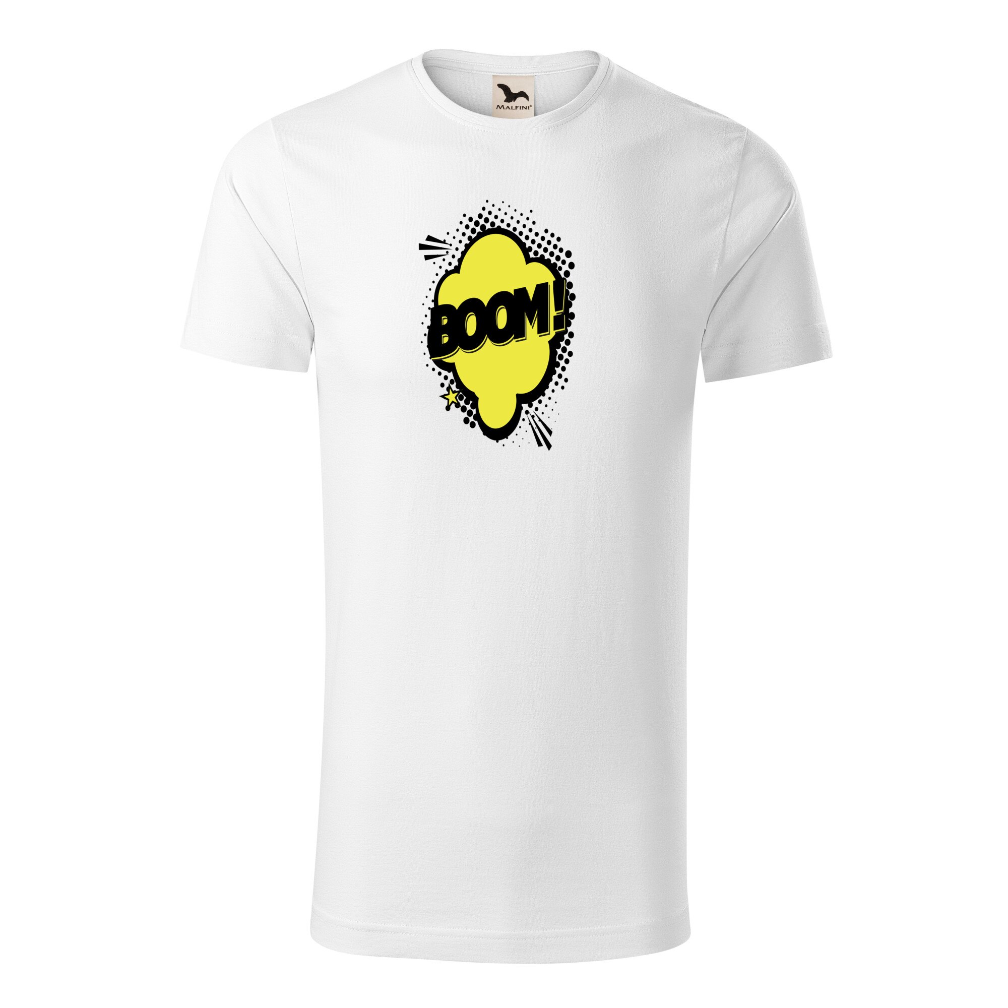 Tricou barbati clasic, Malfini, Comic Boom Explosion, Alb, 2XL
