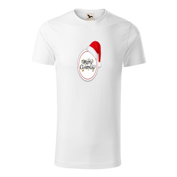 Tricou barbati clasic, Malfini, Merry Christmas Circle, Alb, 2XL Tricou barbati clasic, Malfini, Merry Christmas Circle, Alb, 2XL