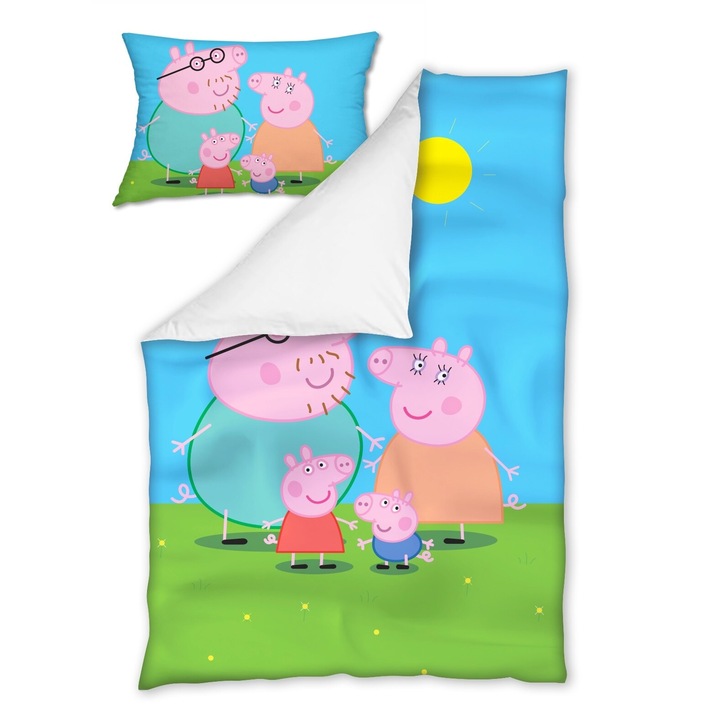 Единичен Спален комплект 3 Digital Limited Пепа Прасето , Peppa Pig 150 х 210 см, единична калъфка, без долен чаршаф