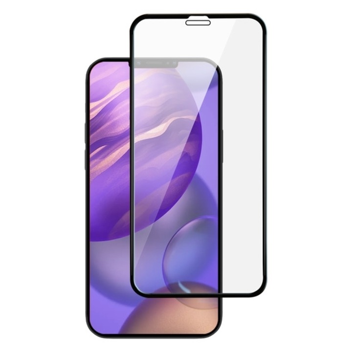 протектор Glass, Apple iPhone 12/12 Pro, Full face 5D, Full Glue, Черен