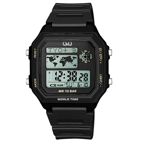Ceas digital pentru barbati Q&Q M196J002Y, Negru
