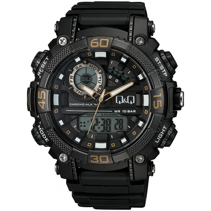 Мъжки дигитален часовник Q&Q GW87J013Y,Черен