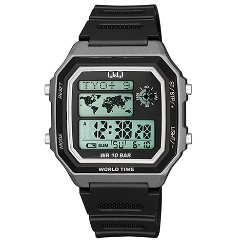 Ceas digital pentru barbati Q&Q M196J005Y, Negru