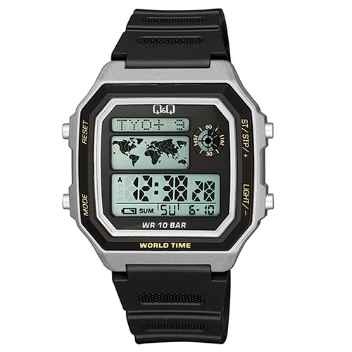 Ceas digital pentru barbati Q&Q M196J003Y, Negru