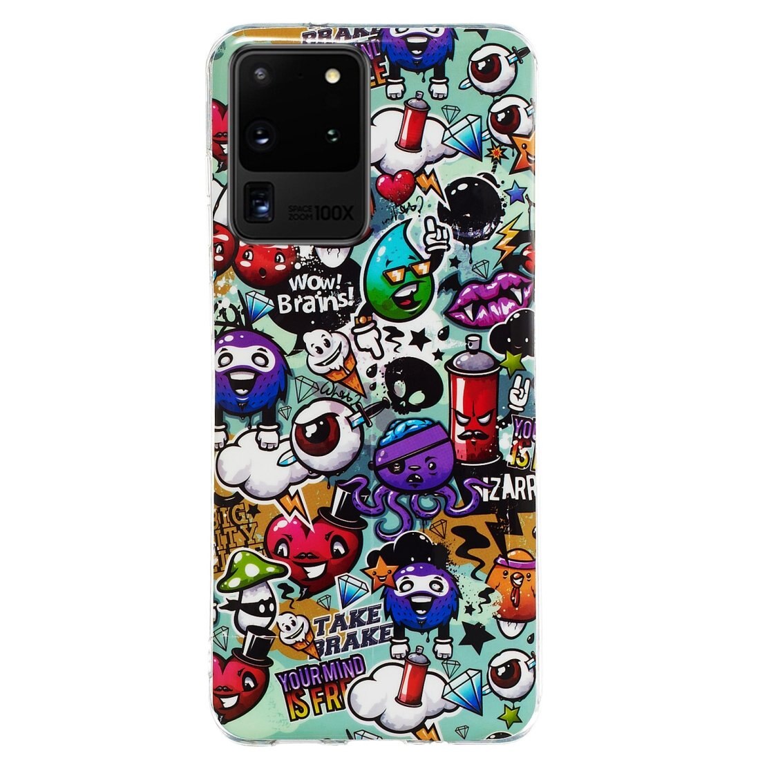 Husa silicon Samsung Galaxy S20 Ultra model Graffity, Silicon, TPU Viceversa Multicolor