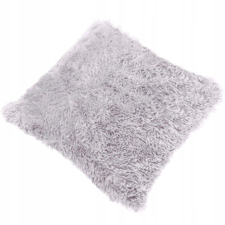 Husa de perna decorativa Shaggy 40x40 cm, gri
