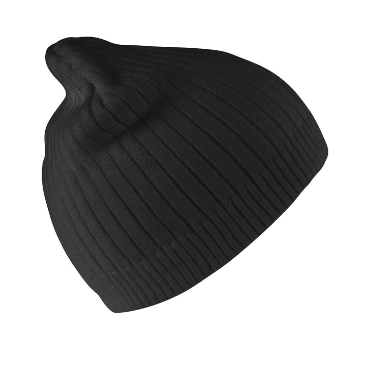 Caciula bumbac Deluxe Double knit, Result, negru