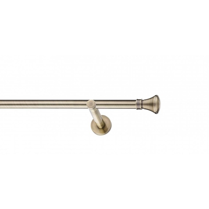 Galerie metalica Conic -fara inele, simpla - moderna, 19mm x 3.2m, antique brass (auriu antic)