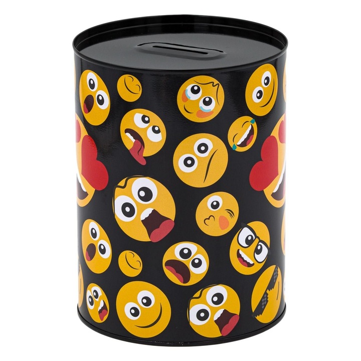 Метална касичка с принт усмивки, Лъвица, 12 х 16 см