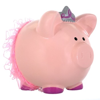 Pusculita din ceramica in forma de porcusor roz, Lioness, 14 x 13 cm Pusculita din ceramica in forma de porcusor roz, Lioness, 14 x 13 cm