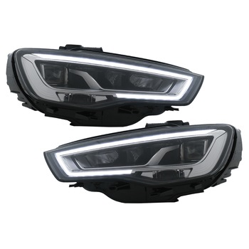 Set 2 Faruri Full LED compatibil cu Audi A3 8V Pre-Facelift (2013-2016) Upgrade pentru Halogen cu Semnalizare Dinamica Secventiala LHD Set 2 Faruri Full LED compatibil cu Audi A3 8V Pre-Facelift (2013-2016) Upgrade pentru Halogen cu Semnalizare Dinamica Secventiala LHD