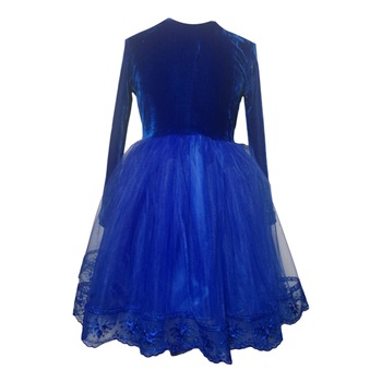 Rochita catifea si tul Crystal Ines, albastra, 158 cm Rochita catifea si tul Crystal Ines, albastra, 158 cm