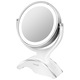Oglinda Cosmetica FizioTab®, Iluminata Led, Dimabila, 2 Fete, Marire 10X, Baterii si Cablu USB Incluse