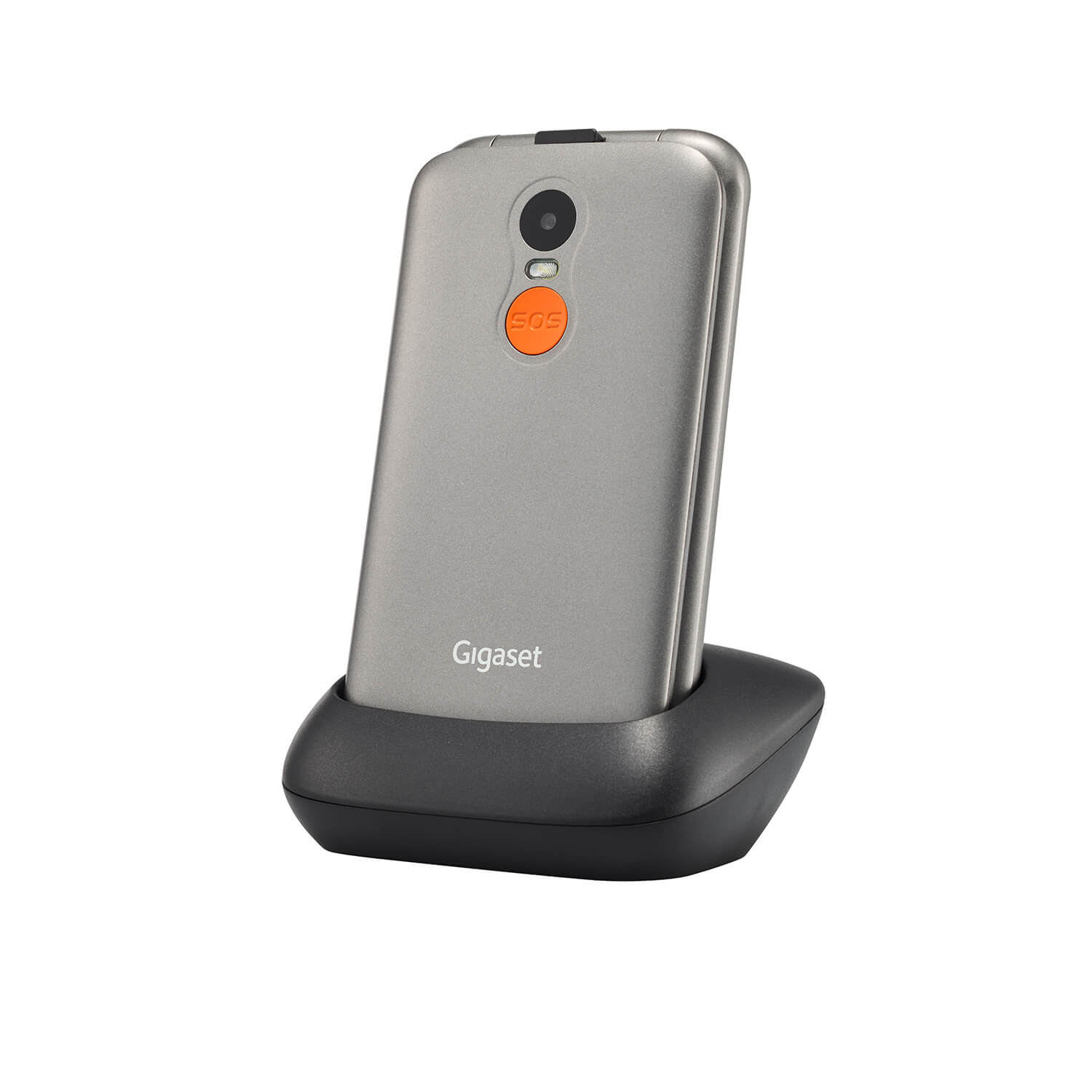 Telefon mobil, Gigaset, GL590 independent de card, SIM dual, Argintiu titan