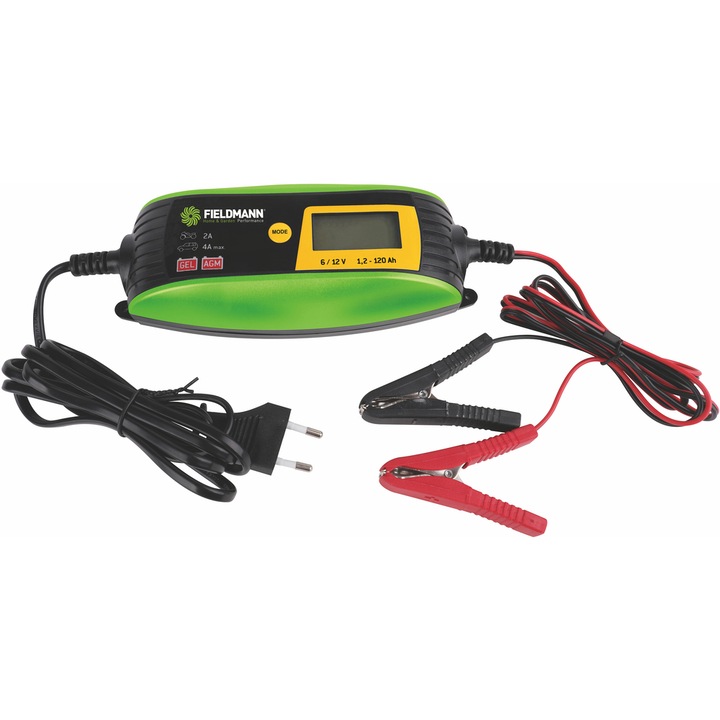Redresor auto FIELDMANN FDAN 12002, 6/12V, negru/verde