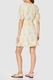 Rochie cu broderie dama, Find, alb/galben, 2XL