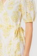 Rochie cu broderie dama, Find, alb/galben, 2XL