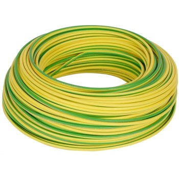 Conductor cupru flexibil, galben verde, RCH07V-K1X1.5MM-GV, H07V-K, myf 1.5mm, rola 100m Conductor cupru flexibil, galben verde, RCH07V-K1X1.5MM-GV, H07V-K, myf 1.5mm, rola 100m