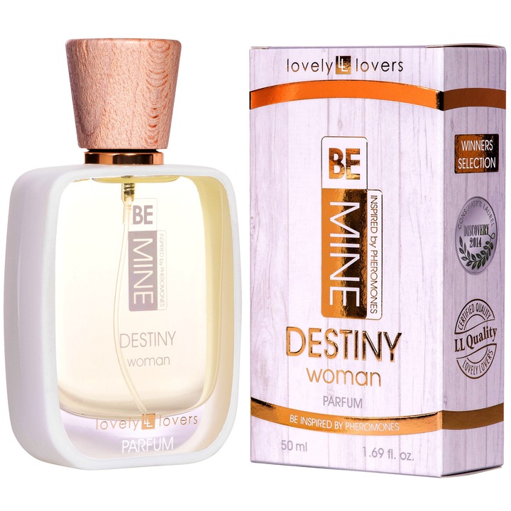 Lovely Lovers, BeMINE DESTINY, Feromon parfüm, Prémium, Nőknek, Tiszta esszencia, 50 ml