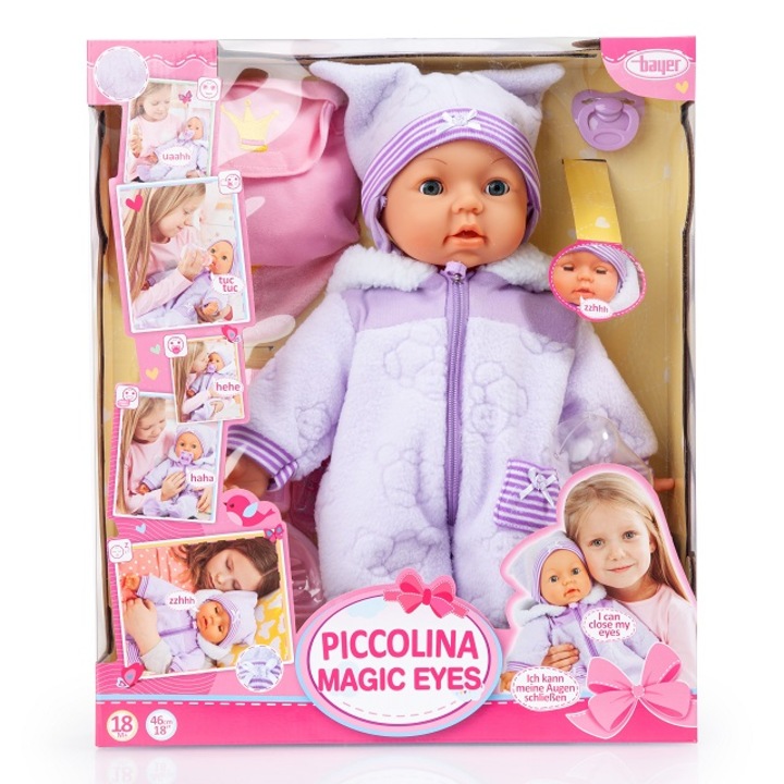 Bayer Baba szett, 8 kiegészítővel, Lila