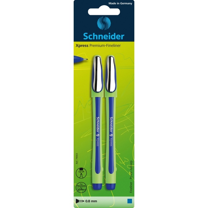 Fineliner Schneider Xpress, 0.8 mm, Albastru
