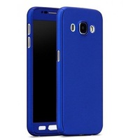 Husa Full Cover 360° Samsung Galaxy Grand Prime/Grand Prime Plus/ J2 Prime (fata + spate + folie sticla) din plastic Albastru Mat