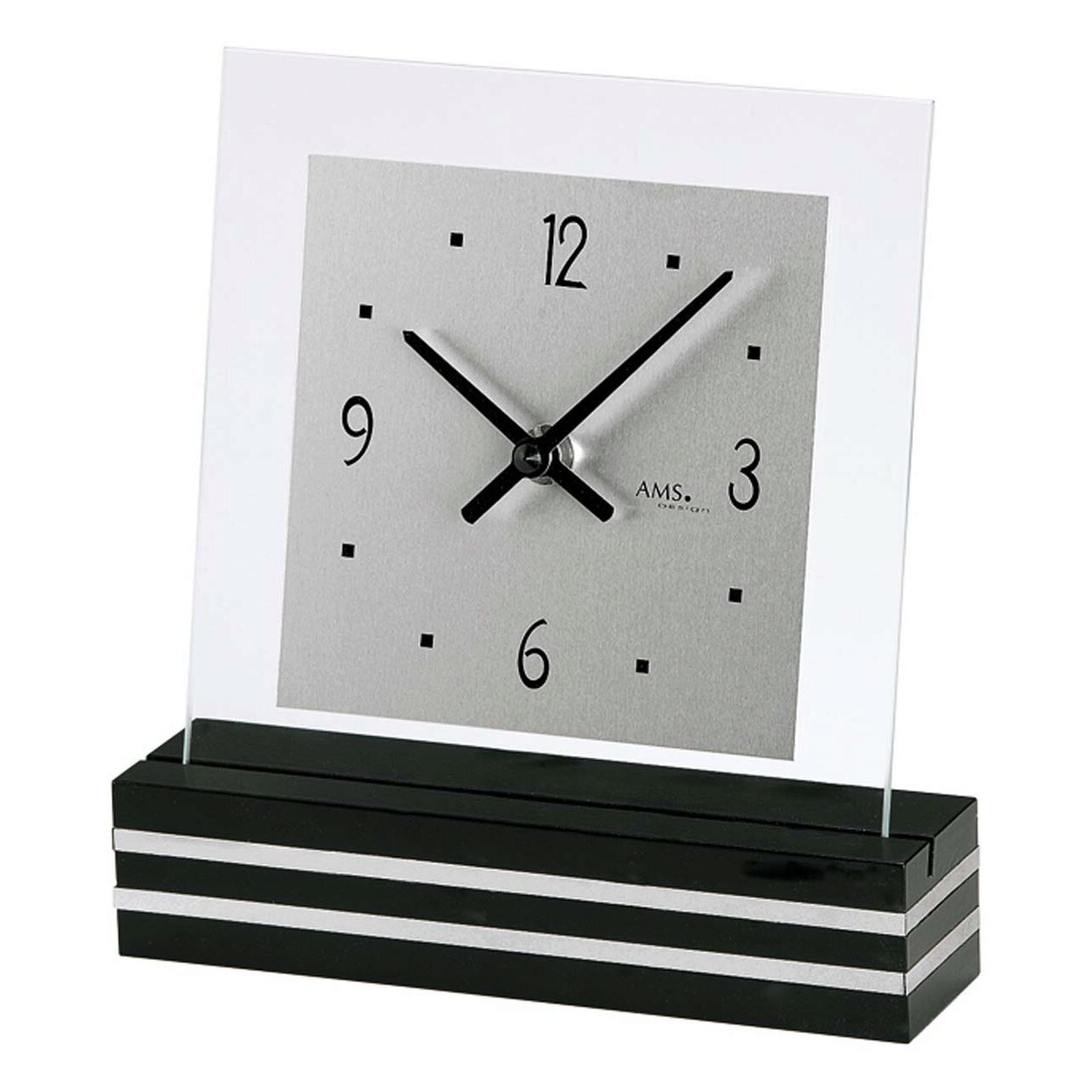 Ceas de masa AMS 1107, Quartz, Transparent, Analogic, Modern