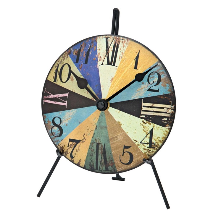 Asztali óra AMS 1164, kvarc, többszínű, analóg, modern