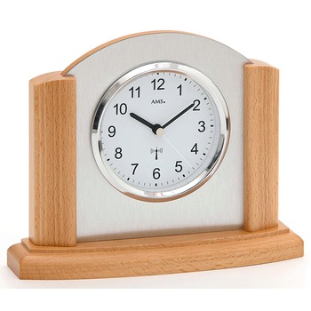 Ceas de masa AMS 5123/18, Quartz, Alb, Analogic, Rustic Ceas de masa AMS 5123/18, Quartz, Alb, Analogic, Rustic