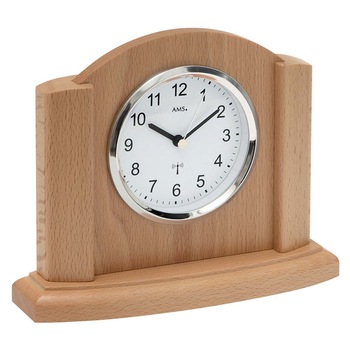 Ceas de masa AMS 5122/18, Quartz, Alb, Analogic, Rustic Ceas de masa AMS 5122/18, Quartz, Alb, Analogic, Rustic