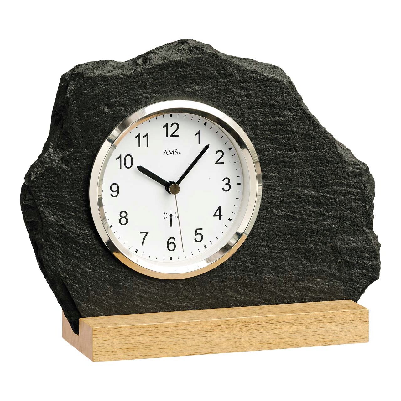 Ceas de masa AMS 5114, Quartz, Alb, Analogic, Modern